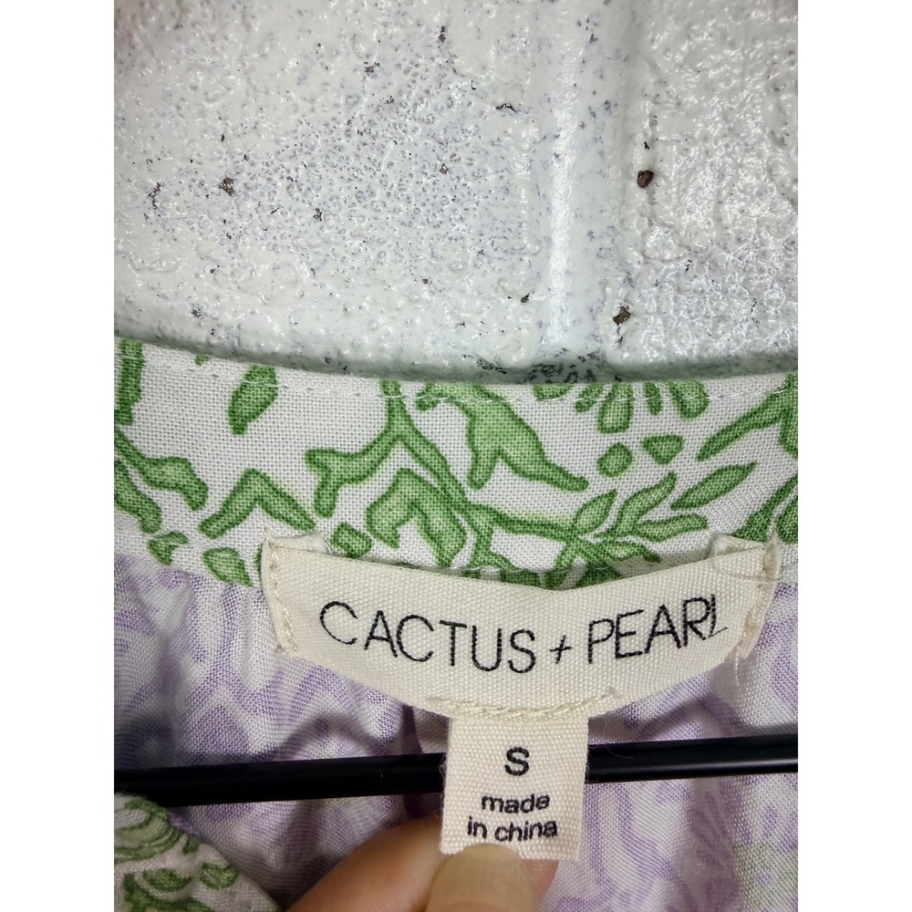Cactus + Pearl Maxi Dress Womens S Purple Floral Tiered Peasant Boho Cottagecore - Picture 8 of 14